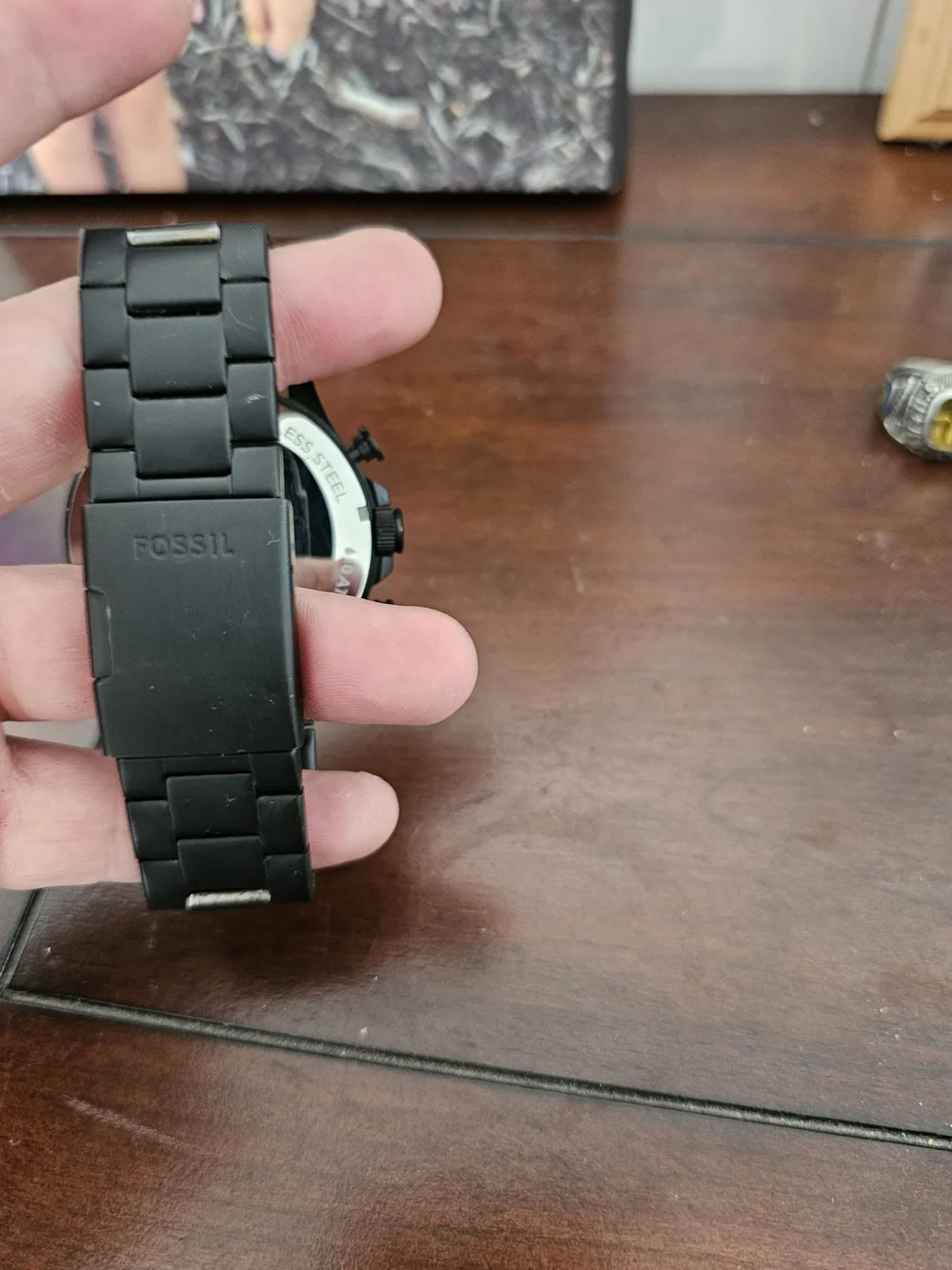 Fossil Black Stainless Steel Chronograph Watch